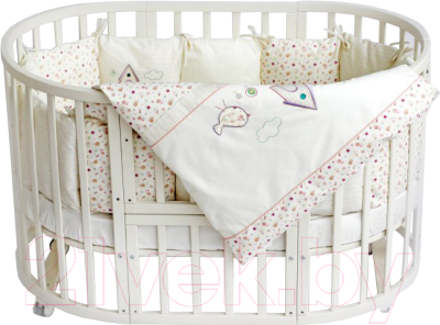 Комплект постельный для малышей Lappetti Домик для птички / 6036