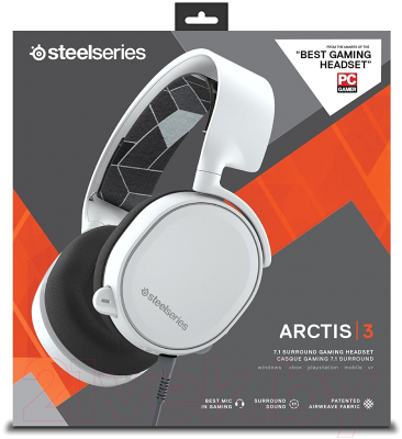 Наушники-гарнитура SteelSeries Arctis 3 / 61434 (белый)