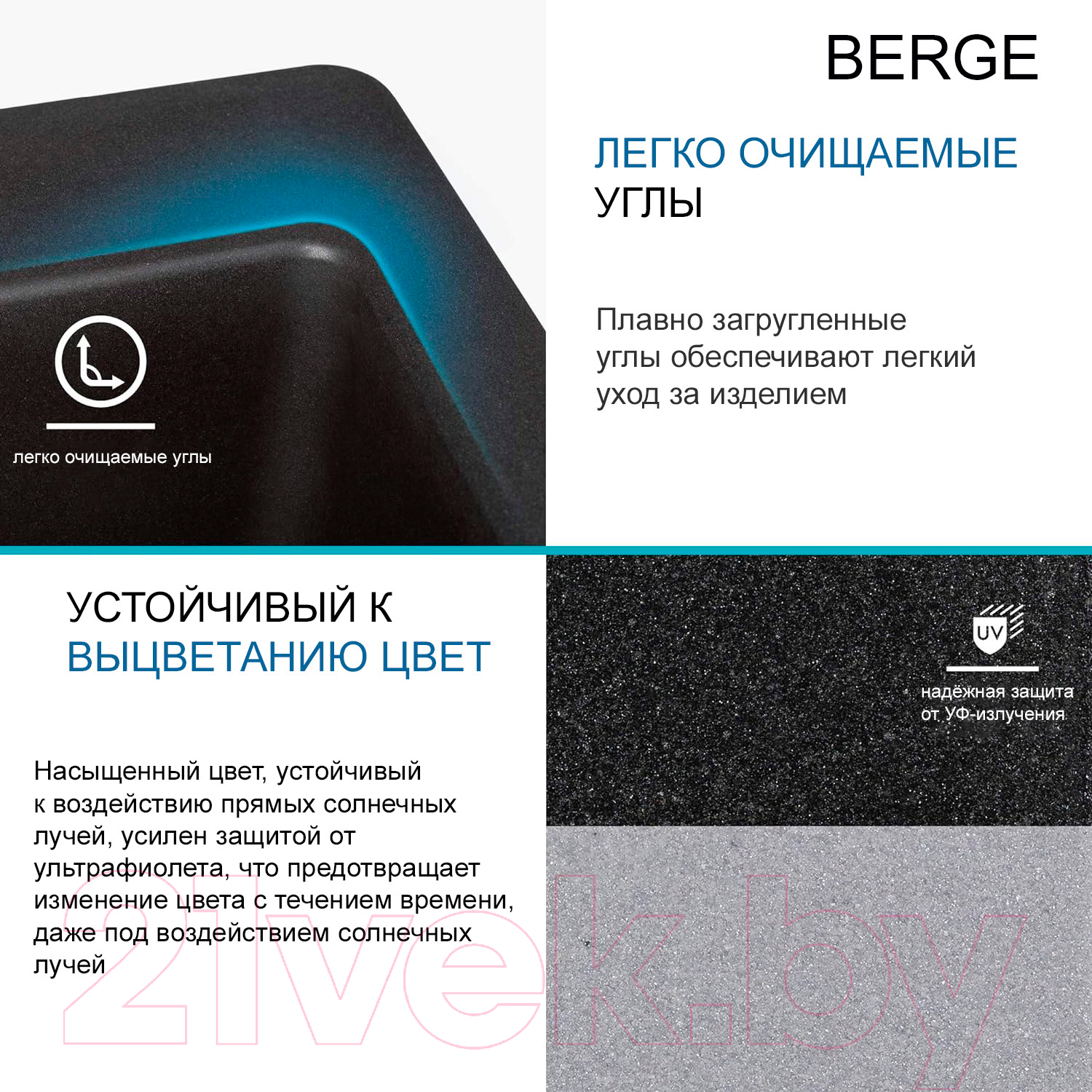 Мойка кухонная Berge BR-5850 (черный)