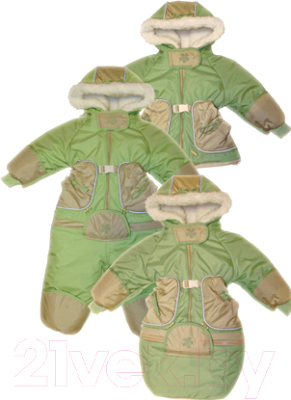 Комбинезон-трансформер детский Little People Зимушка 13004 (зеленый)
