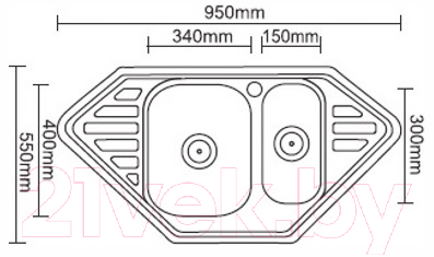 Мойка кухонная Ledeme L69550B-6