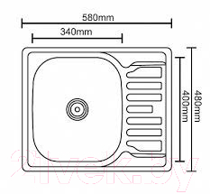 Мойка кухонная Ledeme L95848-L