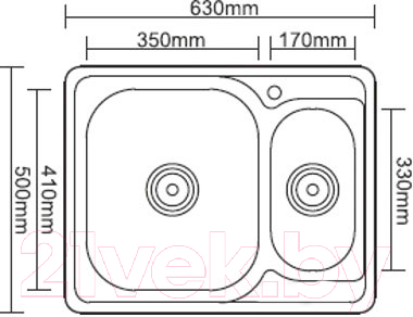 Мойка кухонная Ledeme L96350B