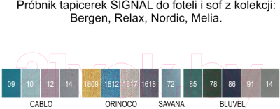 Диван Signal Nordic 2 Velvet (Bluvel86 синий)