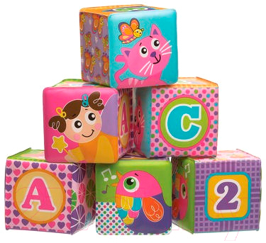 

Набор игрушек для ванной Playgro, Мягкие кубики / 0184164
