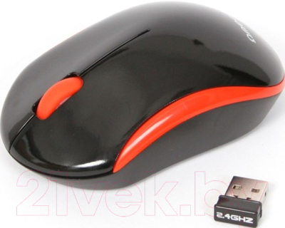 Мышь Omega Wireless OM0418BO (черный/оранжевый)