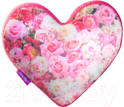 Подушка декоративная Мнушки Сердце-3D Букет цветов / T2825C1701A101PN