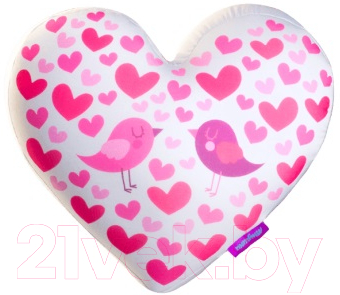 Подушка декоративная Мнушки Сердце-3D Райские пташки / T2825C1701A106PN