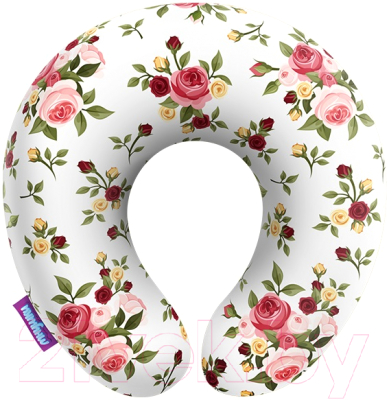 Подушка на шею Мнушки Нежные цветы / H3434C1701A003WH (белый)