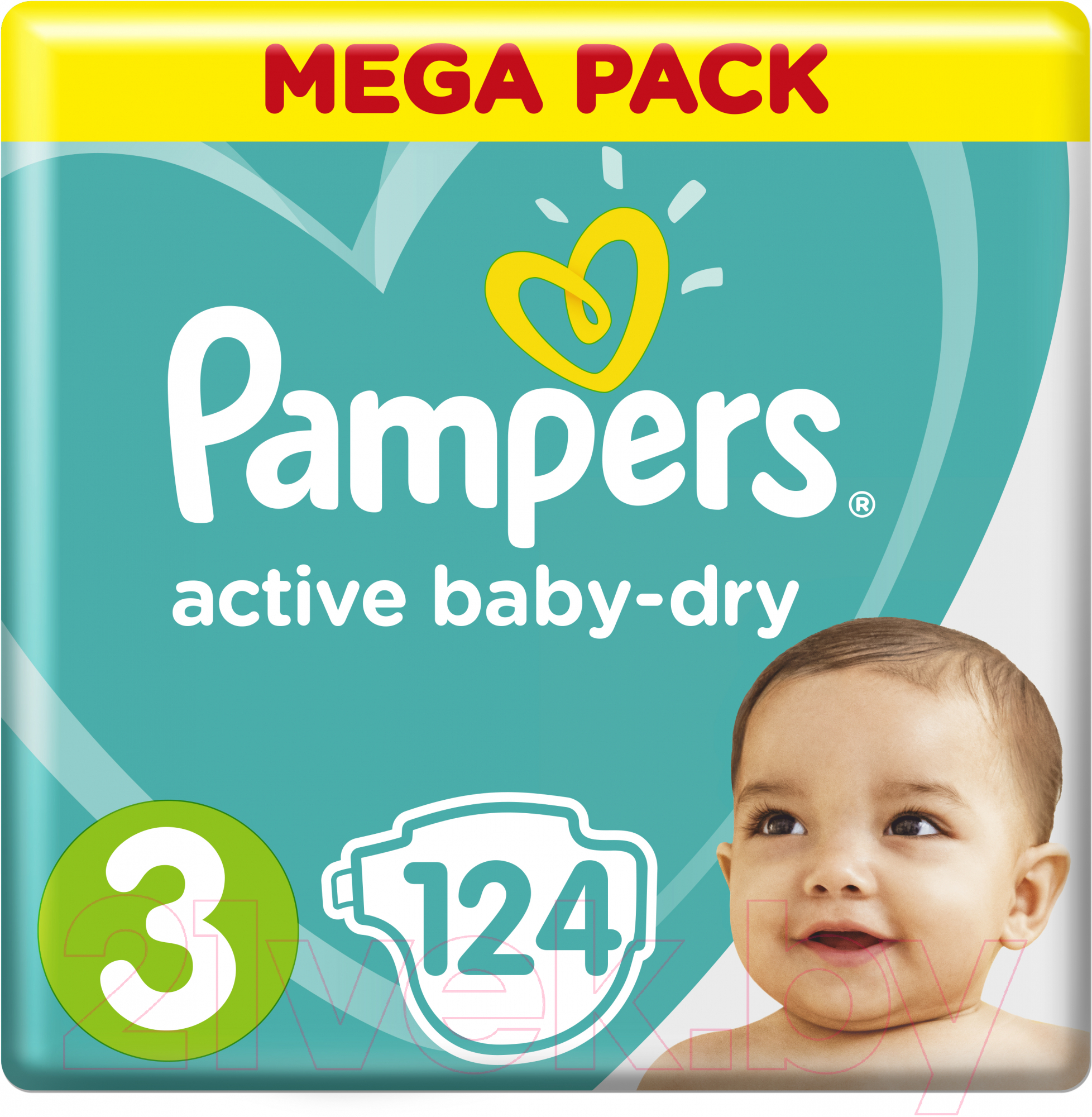 Pampers Active Baby-Dry 3 Midi 124шт Подгузники детские купить в Минске,  Гомеле, Витебске, Могилеве, Бресте, Гродно