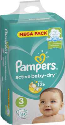 Подгузники детские Pampers Active Baby-Dry 3 Midi (124шт)