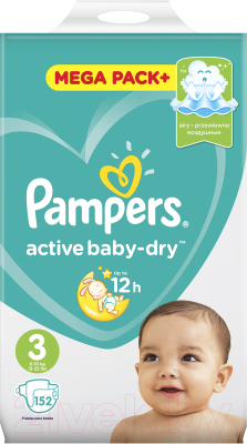Подгузники детские Pampers Active Baby-Dry 3 Midi (152шт)
