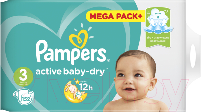 Подгузники детские Pampers Active Baby-Dry 3 Midi (152шт)