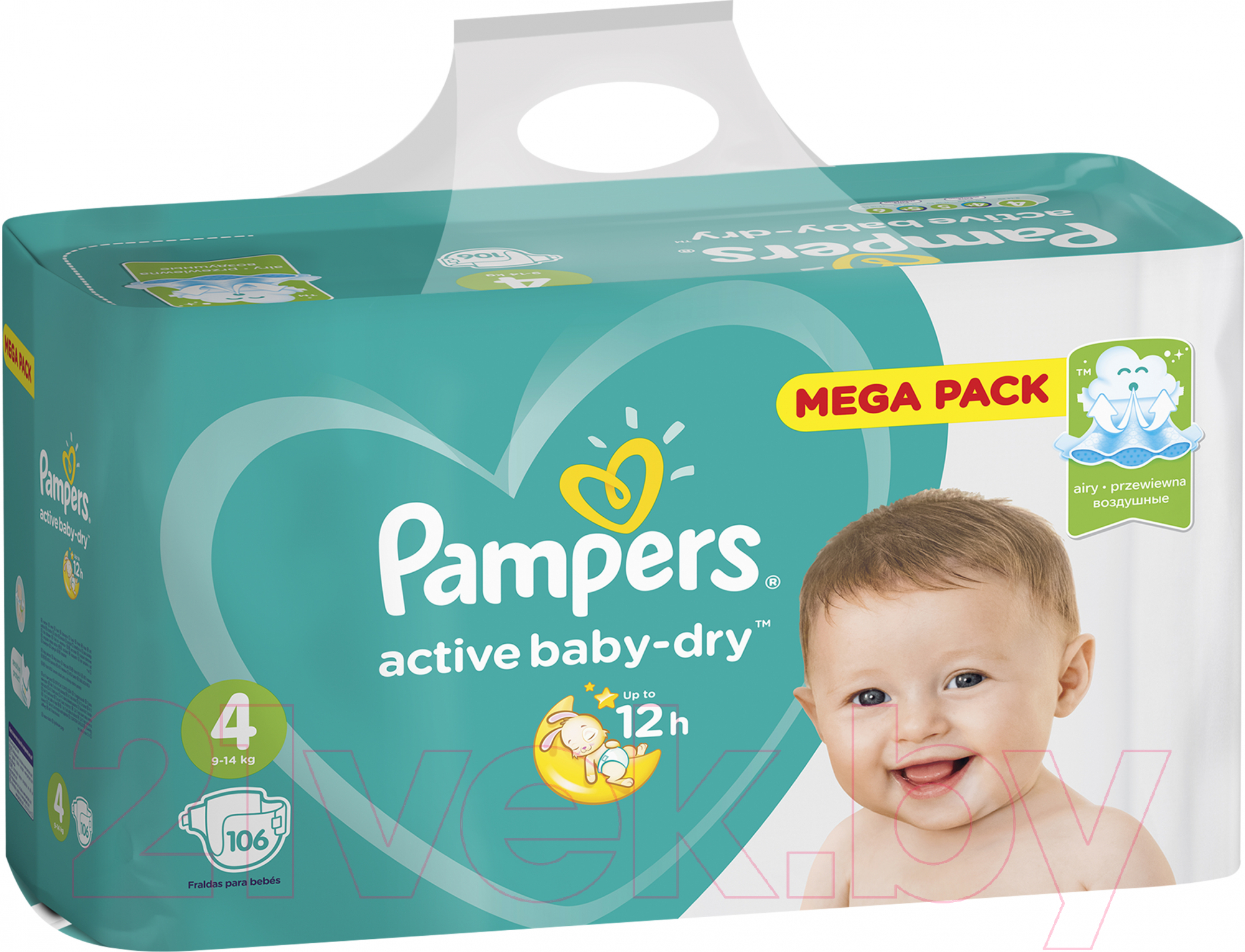 Подгузники детские Pampers Active Baby-Dry 4 Maxi (106шт)