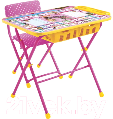 Комплект мебели с детским столом Ника КУ2П/3 Маша и Медведь. Азбука 3