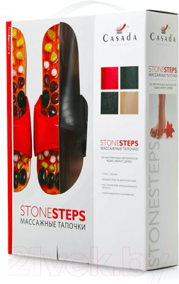 Массажные тапочки Casada Stone Steps CS-301 (S, красный)