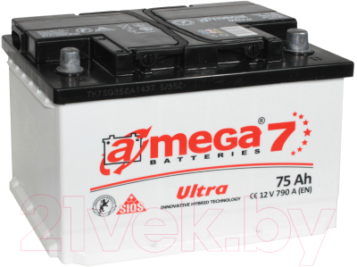 Автомобильный аккумулятор A-mega Ultra 75 L / AU75.1 (75 А/ч)