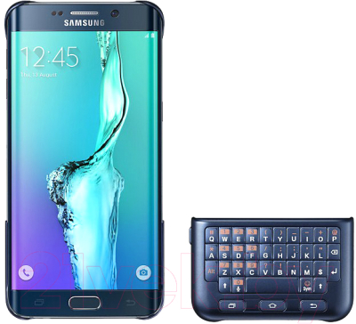 Чехол-накладка Samsung Keyboard Cover для Galaxy S6 Edge Plus / EJ-CG928RBEGRU (черный)