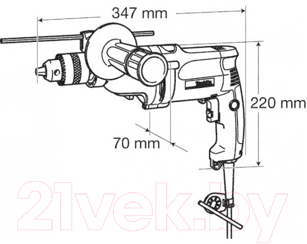 Профессиональная дрель Makita DP4010