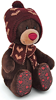 

Мягкая игрушка Orange Toys, Choco сидячий в вязанной шапке с сердечками 25 / С5053/25