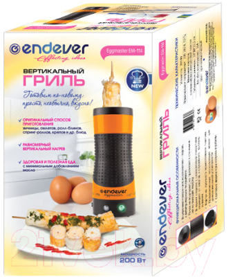 Электрогриль Endever Eggmaster EM-114 (черный/оранжевый)