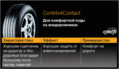 Летняя шина Continental 4x4 Contact 215/65R16 98H
