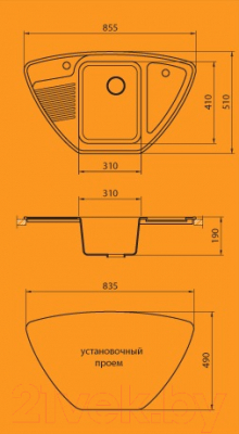 Мойка кухонная Granicom G008-10 (дакар)