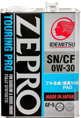 Моторное масло Idemitsu Zepro Touring Pro 0W30 SN/GF-5 /  3615041 (4л)