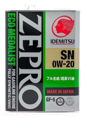 Моторное масло Idemitsu Zepro Eco Medalist 0W20 SN/GF-5 3583041/4253041 (4л)
