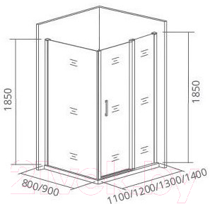 Душевой уголок Good Door Infinity WTW-110-C-CH + SP-80-C-CH