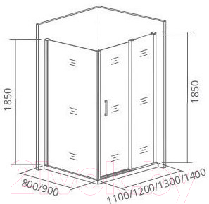 Душевой уголок Good Door Infinity WTW-130-C-CH + SP-90-C-CH