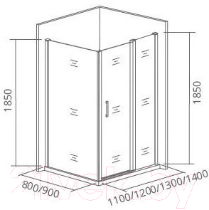 Душевой уголок Good Door Infinity WTW-120-S-CH + SP-90-S-CH