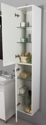 Шкаф-пенал для ванной Triton Эко 30 со сменными элементами (белый)