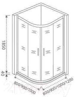 Душевой уголок Good Door Jazze R-80-C-BR