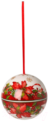 Елочная игрушка Villeroy & Boch Christmas Balls "Пуансетия" (10см)