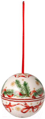 Елочная игрушка Villeroy & Boch Christmas Balls "Еловая ветка" (10см)