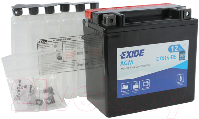 Мотоаккумулятор Exide ETX14-BS (12 А/ч)