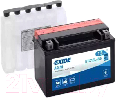 

Мотоаккумулятор Exide, ETX15L-BS / AGM 12V 13AH 230 A