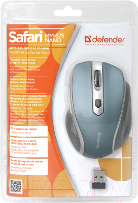 Мышь Defender Safari MM-675 / 52675 (синий)