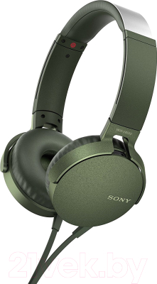Наушники-гарнитура Sony MDR-XB550AP (зеленый)