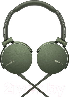 Наушники-гарнитура Sony MDR-XB550AP (зеленый)