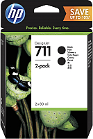Комплект картриджей HP 711 Black Ink Cartridge 2-Pack (P2V31A) - 