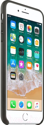 Чехол-накладка Apple Leather Case для iPhone 8 Plus/7 Plus Charcoal Gray / MQHP2