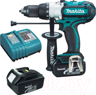 Профессиональная дрель-шуруповерт Makita DHP451RFE