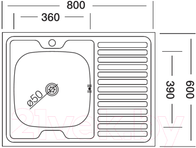 Мойка кухонная КромРус S 420 RUS