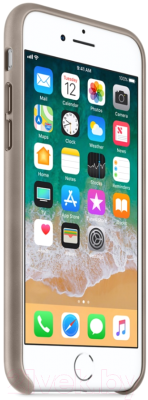 Чехол-накладка Apple Leather Case для iPhone 8/7 Taupe / MQH62