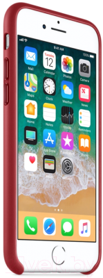 Чехол-накладка Apple Leather Case для iPhone 8/7 Red / MQHA2