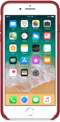 Чехол-накладка Apple Leather Case для iPhone 8+/7+ Red / MQHN2