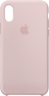 Чехол-накладка Apple Silicone Case для iPhone X Pink Sand / MQT62