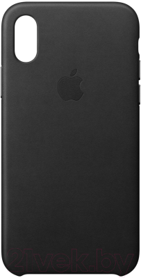 Чехол-накладка Apple Leather Case для iPhone X Black / MQTD2